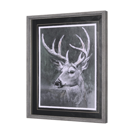 Animal Portrait IV (Deer) by Mercana Studio Hand Embellished Framed Art Print Matted under Glass from Mercana - Luna Furniture