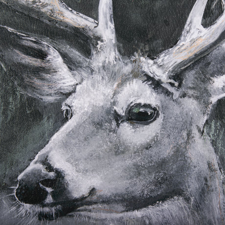 Animal Portrait IV (Deer) by Mercana Studio Hand Embellished Framed Art Print Matted under Glass from Mercana - Luna Furniture