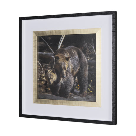 Mom and Cub by Chad Mackay a Hand Embellished Textured Framed Photo Art Print Matted under Glass from Mercana - Luna Furniture