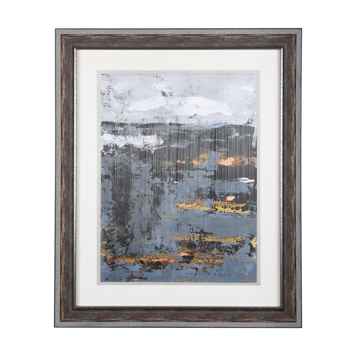 Silver and gold Inspiration II by Mercana Studio a Hand Embellished Textured Framed Art Print from Mercana - Luna Furniture