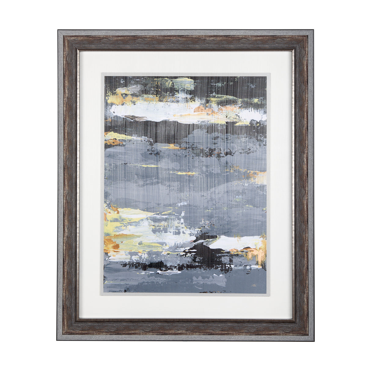 Silver and gold Inspiration III by Mercana Studio a Hand Embellished Textured Framed Art Print from Mercana - Luna Furniture