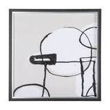 Neutral Shapes I by Mercana Studio a Hand Embellished Textured Framed Art Print Matted under Glass from Mercana - Luna Furniture