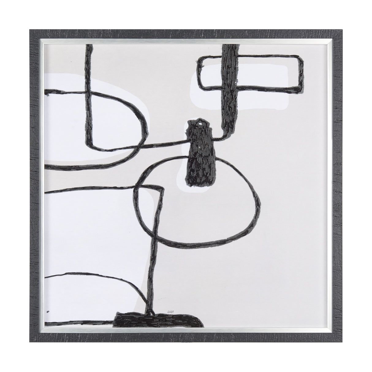 Neutral Shapes II by Mercana Studio a Hand Embellished Textured Framed Art Print Matted under Glass from Mercana - Luna Furniture