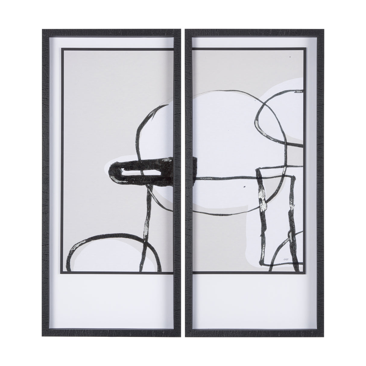 Neutral Shapes I by Mercana Studio a Hand Embellished Textured Framed Art Print Matted under Glass from Mercana - Luna Furniture