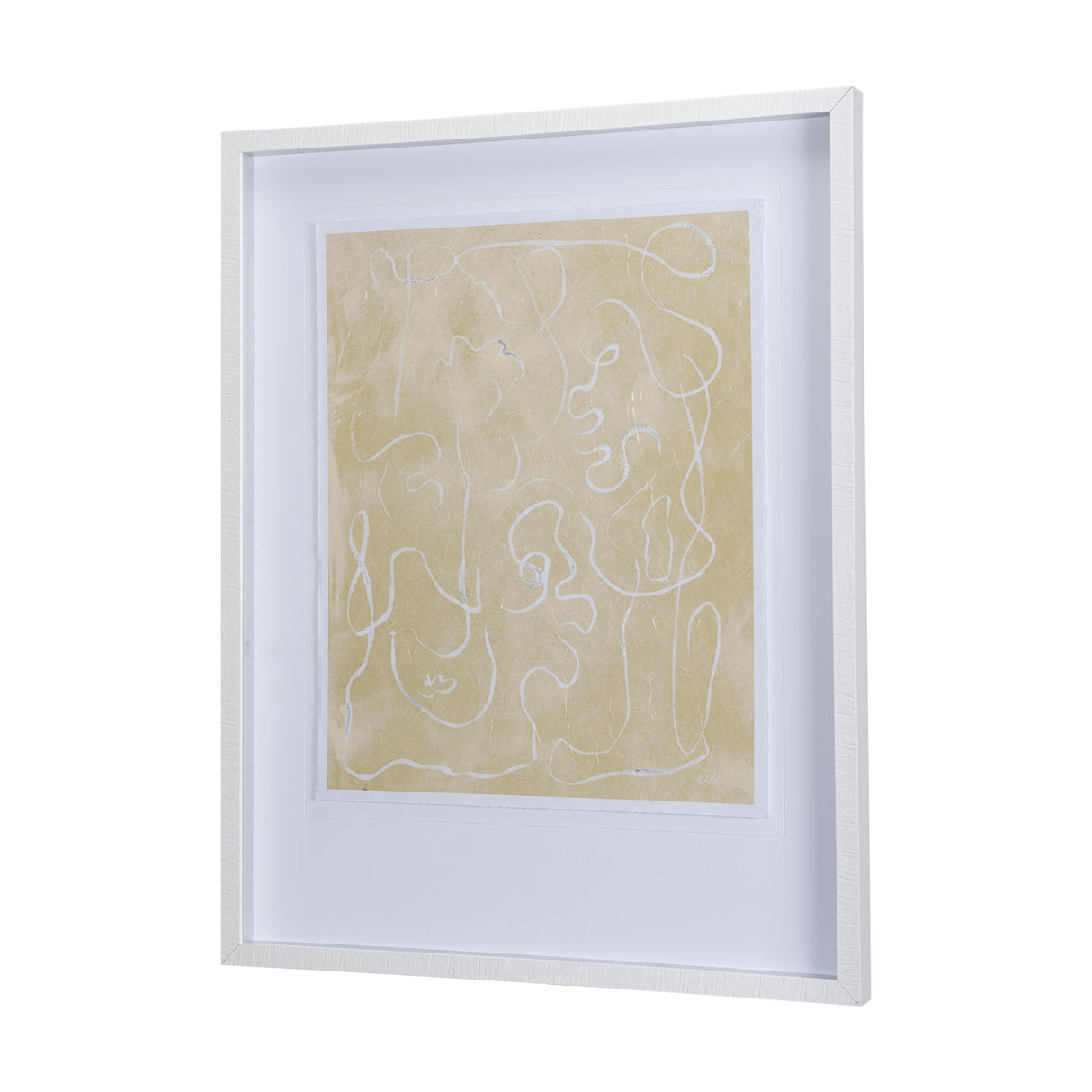 Thread Yellow I by Mercana Studio a Hand Embellished Textured Framed Art Print Matted under Glass from Mercana - Luna Furniture