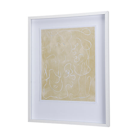 Thread Yellow I by Mercana Studio a Hand Embellished Textured Framed Art Print Matted under Glass from Mercana - Luna Furniture