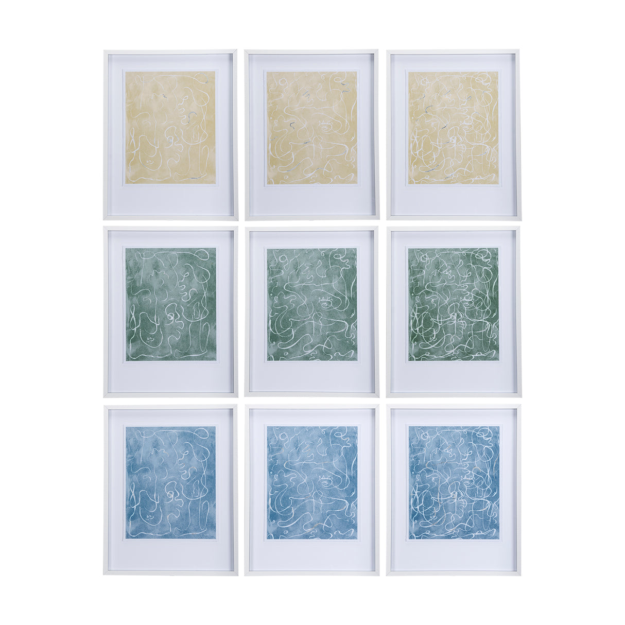 Thread Yellow I by Mercana Studio a Hand Embellished Textured Framed Art Print Matted under Glass from Mercana - Luna Furniture