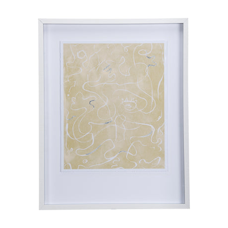 Thread Yellow II by Mercana Studio a Hand Embellished Textured Framed Art Print Matted under Glass from Mercana - Luna Furniture