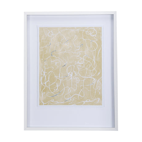 Thread Yellow III by Mercana Studio a Hand Embellished Textured Framed Art Print Matted under Glass from Mercana - Luna Furniture