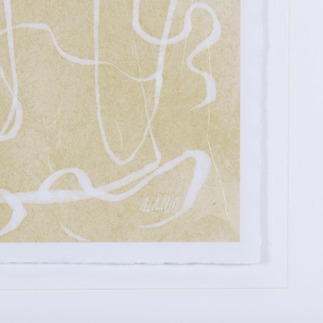 Thread Yellow III by Mercana Studio a Hand Embellished Textured Framed Art Print Matted under Glass from Mercana - Luna Furniture