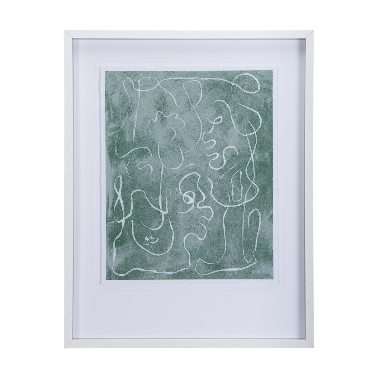 Thread Green I by Mercana Studio a Hand Embellished Textured Framed Art Print Matted under Glass from Mercana - Luna Furniture