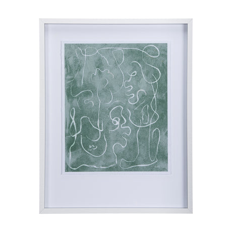 Thread Green I by Mercana Studio a Hand Embellished Textured Framed Art Print Matted under Glass from Mercana - Luna Furniture