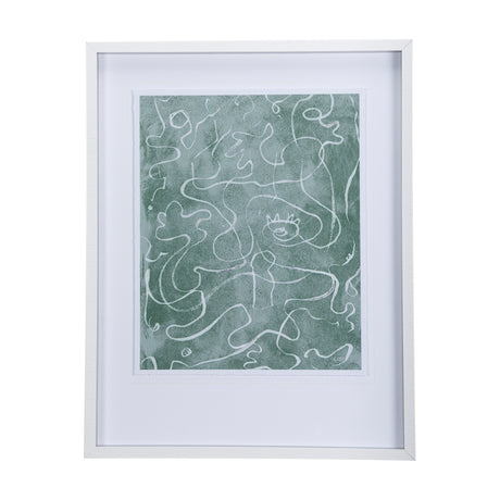 Thread Green II by Mercana Studio a Hand Embellished Textured Framed Art Print Matted under Glass from Mercana - Luna Furniture