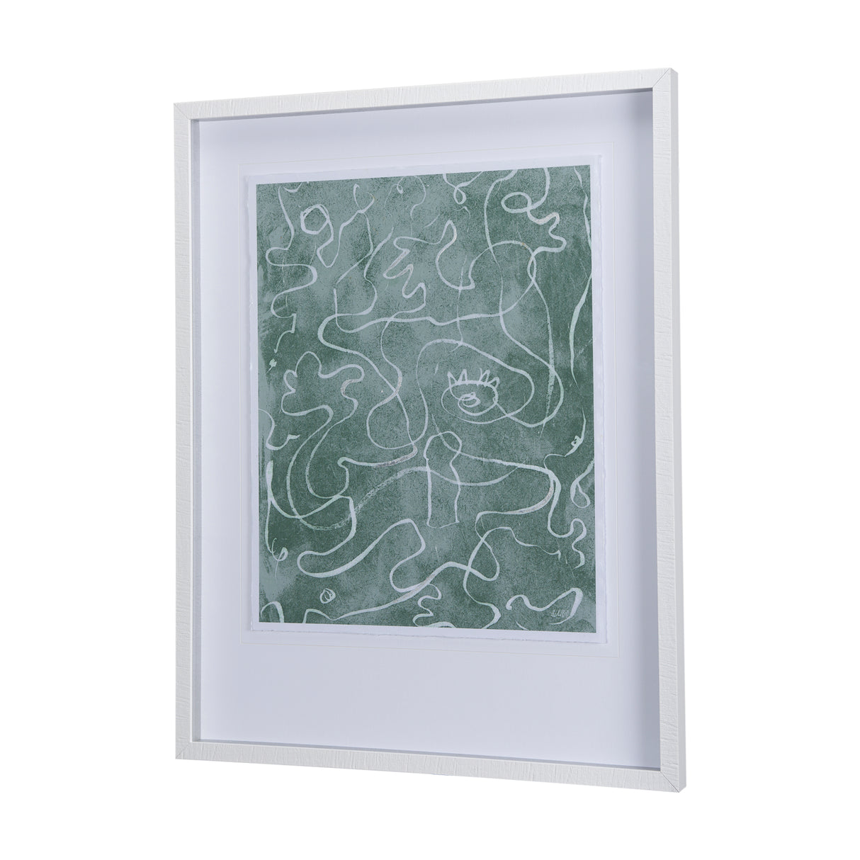 Thread Green II by Mercana Studio a Hand Embellished Textured Framed Art Print Matted under Glass from Mercana - Luna Furniture