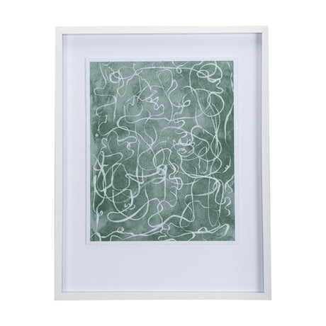 Thread Green III by Mercana Studio a Hand Embellished Textured Framed Art Print Matted under Glass from Mercana - Luna Furniture