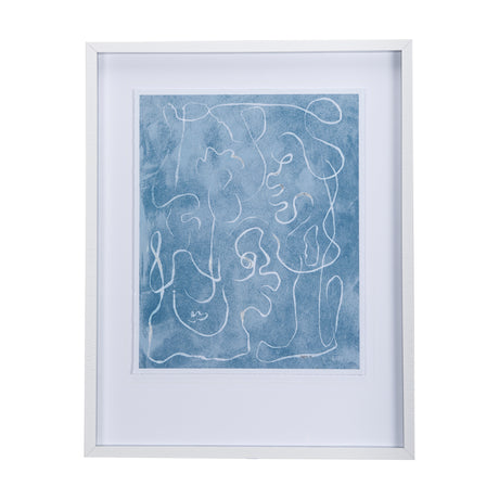 Thread Blue I by Mercana Studio a Hand Embellished Textured Framed Art Print Matted under Glass from Mercana - Luna Furniture