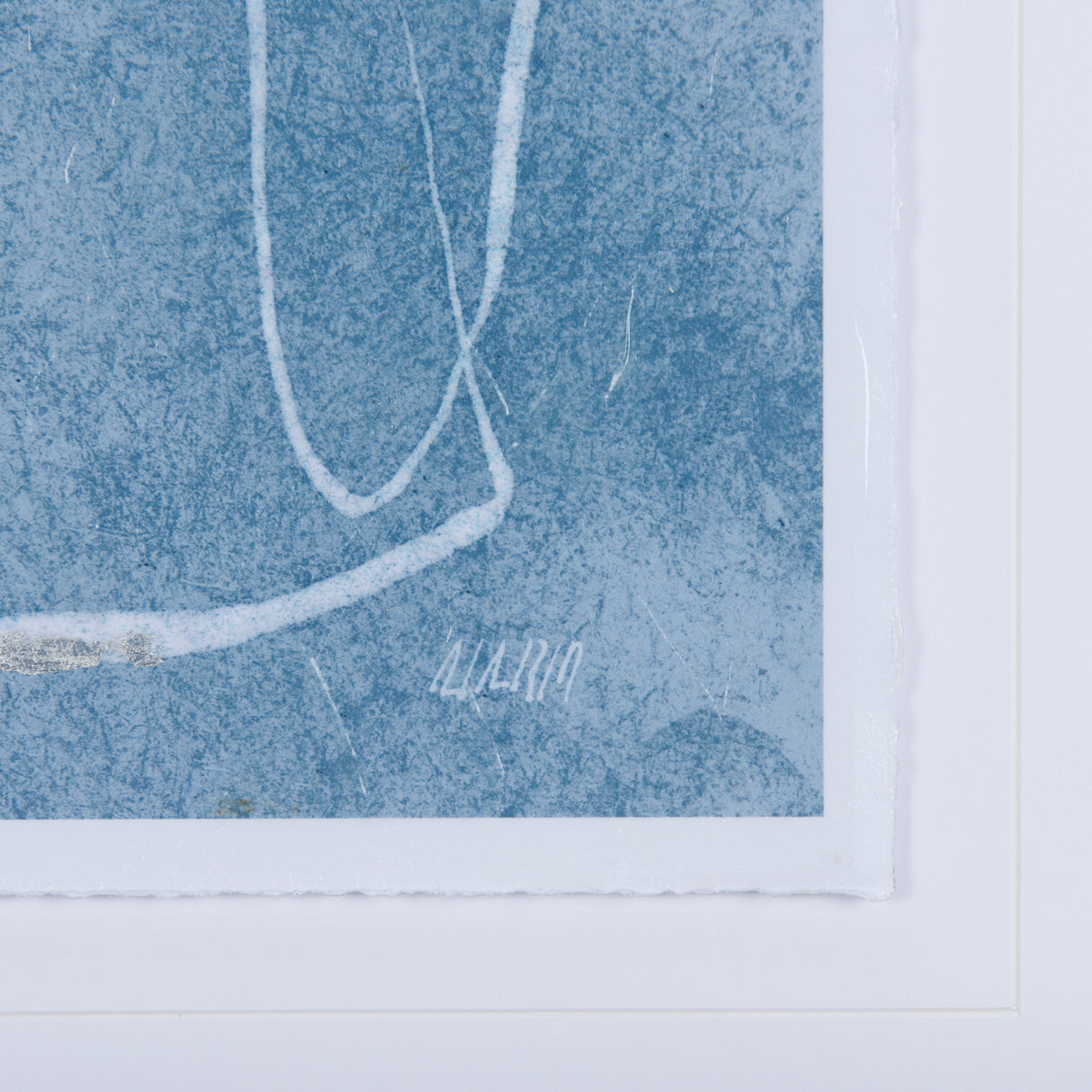 Thread Blue I by Mercana Studio a Hand Embellished Textured Framed Art Print Matted under Glass from Mercana - Luna Furniture