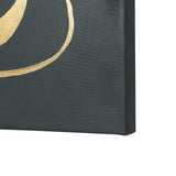 Free Lines Dark Green by Mercana Studio a Hand Embellished Textured Canvas from Mercana - Luna Furniture