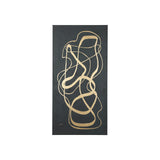 Free Lines Dark Green by Mercana Studio a Hand Embellished Textured Canvas from Mercana - Luna Furniture