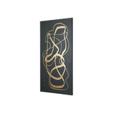 Free Lines Dark Green by Mercana Studio a Hand Embellished Textured Canvas from Mercana - Luna Furniture