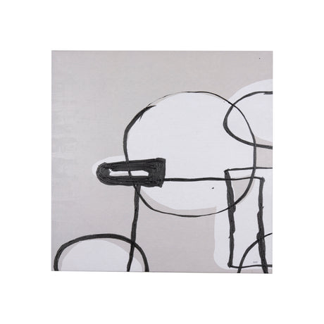 Neutral Shapes I by Mercana Studio a Hand Embellished Textured Canvas from Mercana - Luna Furniture