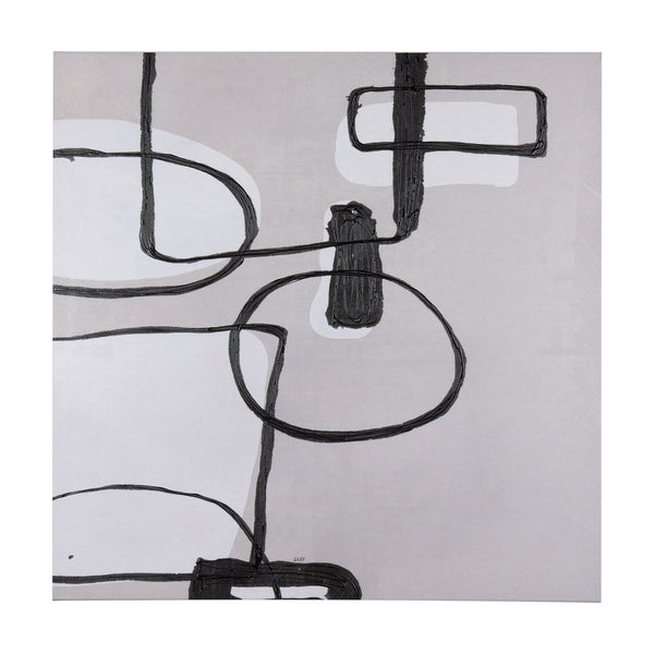 Neutral Shapes II by Mercana Studio a Hand Embellished Textured Canvas