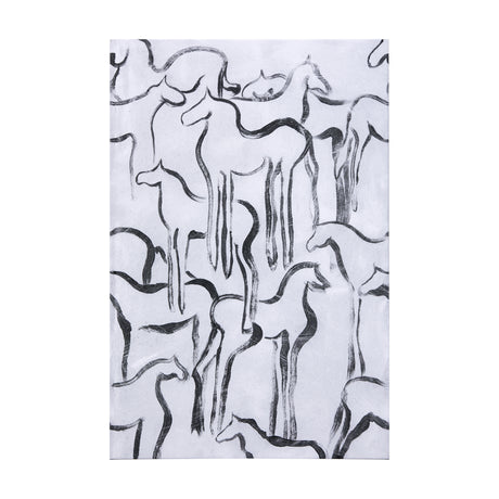 Horse Herd I by Mercana Studio a Hand Embellished Textured Canvas from Mercana - Luna Furniture