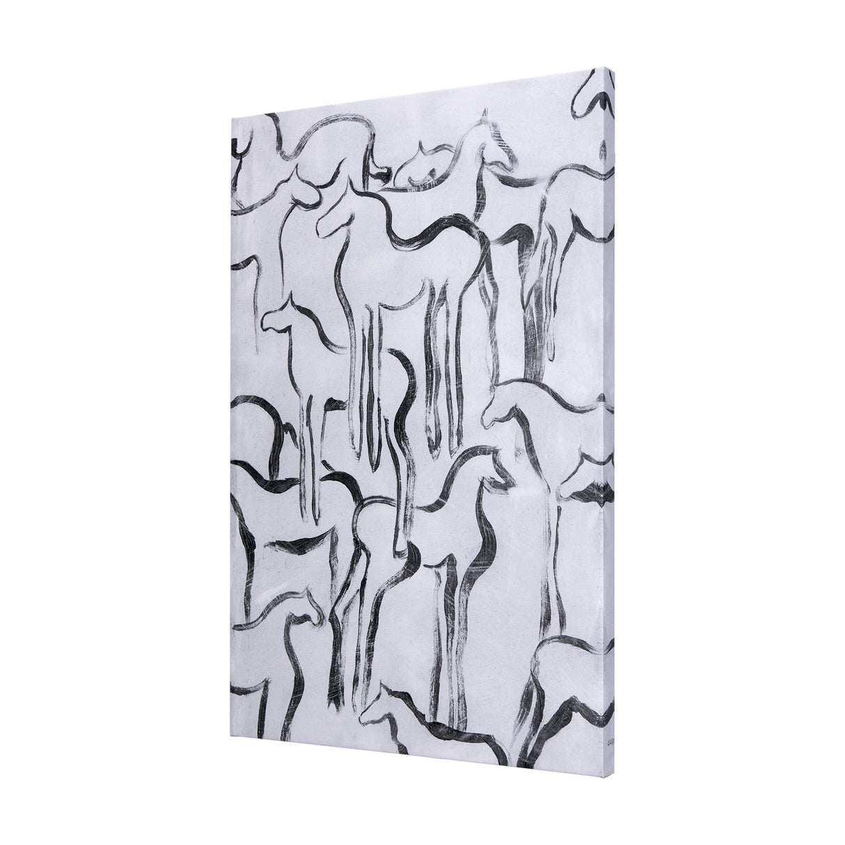 Horse Herd I by Mercana Studio a Hand Embellished Textured Canvas from Mercana - Luna Furniture