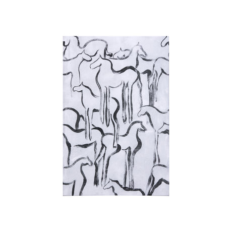 Horse Herd I by Mercana Studio a Hand Embellished Textured Canvas from Mercana - Luna Furniture