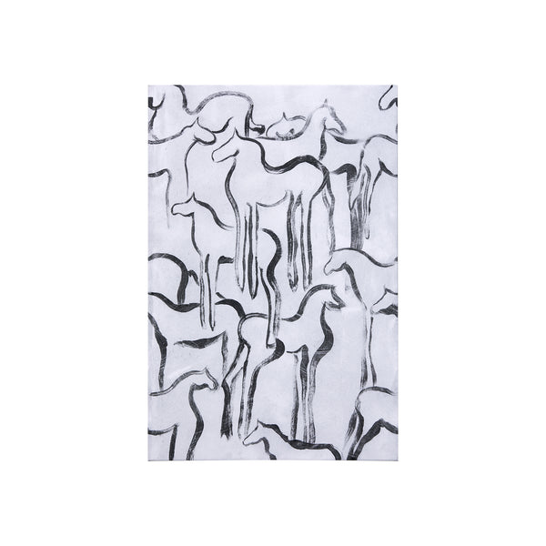 Horse Herd I by Mercana Studio a Hand Embellished Textured Canvas