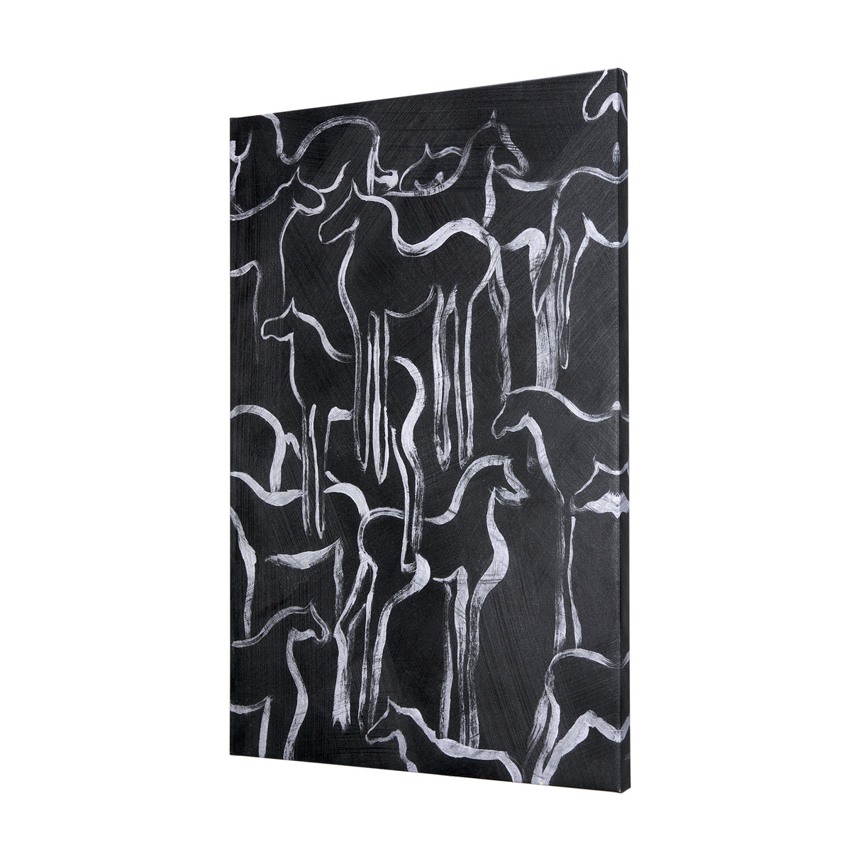 Horse Herd II by Mercana Studio a Hand Embellished Textured Canvas from Mercana - Luna Furniture