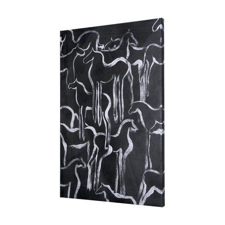 Horse Herd II by Mercana Studio a Hand Embellished Textured Canvas from Mercana - Luna Furniture