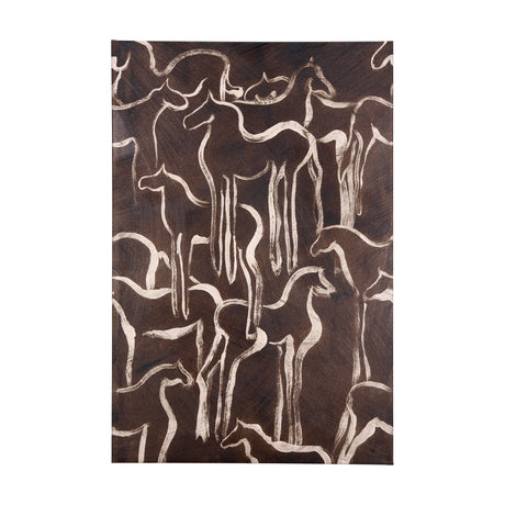 Horse Herd IV by Mercana Studio a Hand Embellished Textured Canvas from Mercana - Luna Furniture