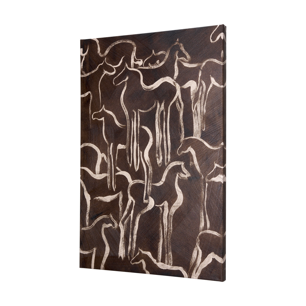 Horse Herd IV by Mercana Studio a Hand Embellished Textured Canvas from Mercana - Luna Furniture