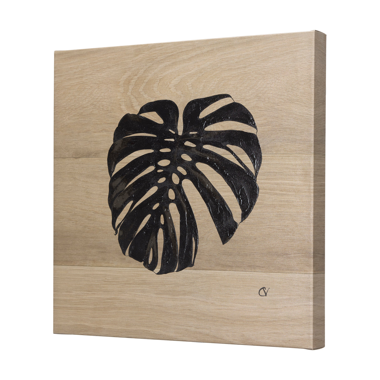 Tropical Leaf I by Mercana Studio a Hand Embellished Textured Canvas from Mercana - Luna Furniture