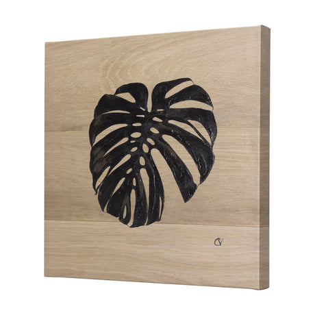 Tropical Leaf I by Mercana Studio a Hand Embellished Textured Canvas from Mercana - Luna Furniture