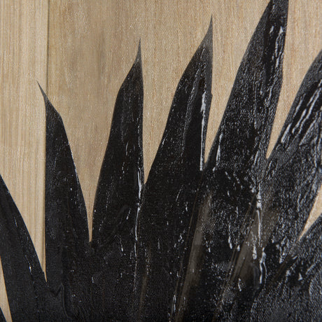 Tropical Leaf II by Mercana Studio a Hand Embellished Textured Canvas from Mercana - Luna Furniture