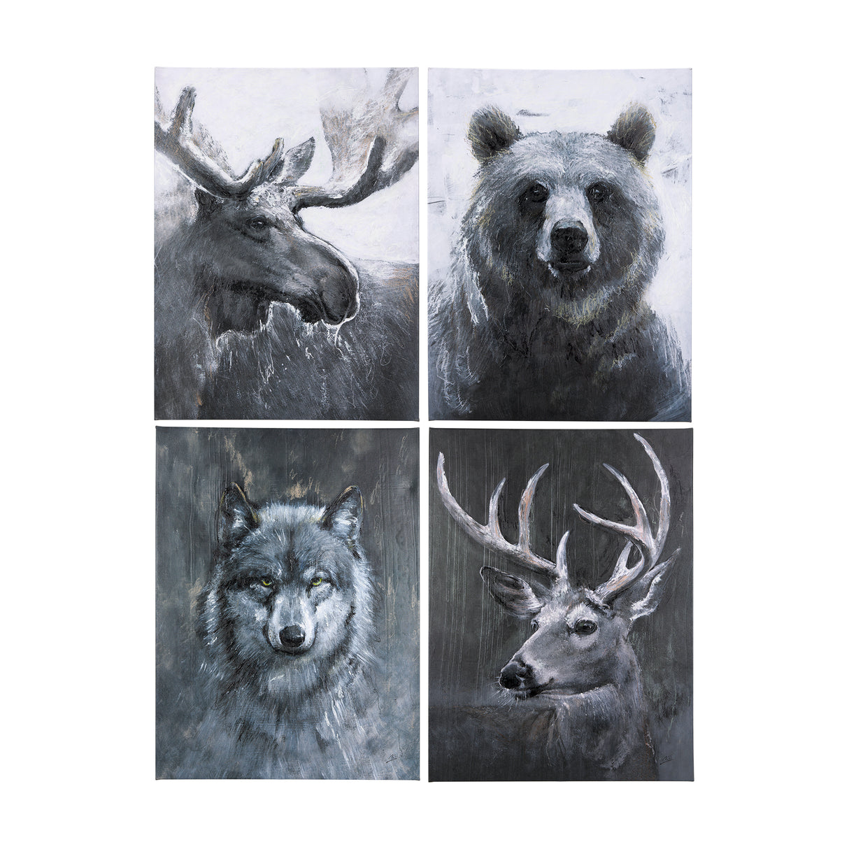 Animal Portrait II by Mercana Studio a Hand Embellished Textured Canvas from Mercana - Luna Furniture