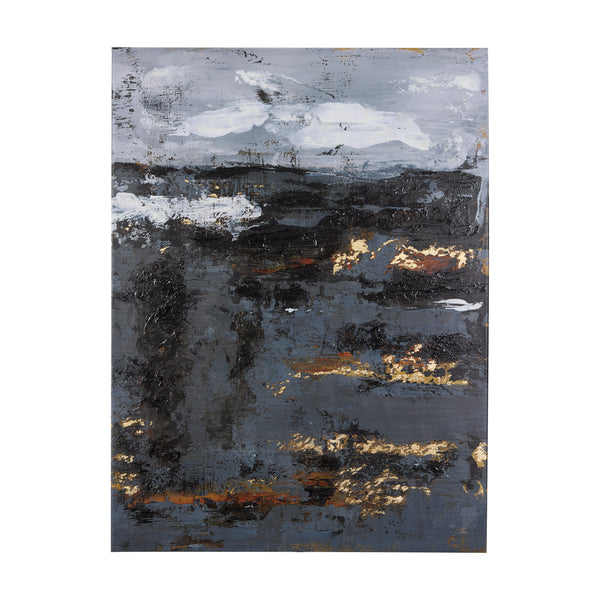 Silver and gold inspiration II by Mercana Studio a Hand Embellished Textured Canvas
