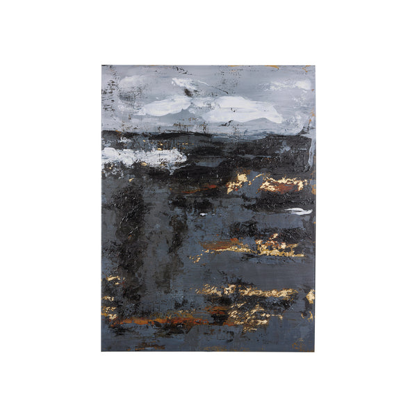 Silver and gold inspiration II by Mercana Studio a Hand Embellished Textured Canvas