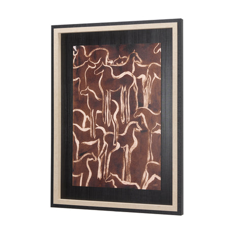 Horse Herd IV by Mercana Studio a Hand Embellished Textured Framed Art Print from Mercana - Luna Furniture