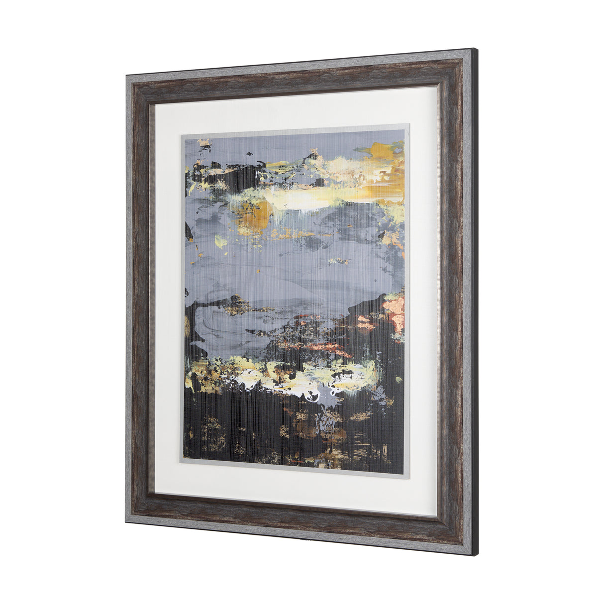 Silver and gold Inspiration I by Mercana Studio a Hand Embellished Textured Framed Art Print from Mercana - Luna Furniture