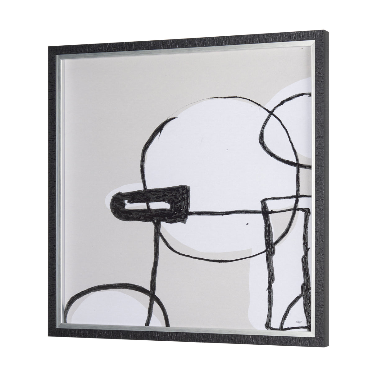 Neutral Shapes I by Mercana Studio a Hand Embellished Textured Framed Art Print Matted under Glass from Mercana - Luna Furniture