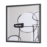 Neutral Shapes I by Mercana Studio a Hand Embellished Textured Framed Art Print Matted under Glass from Mercana - Luna Furniture