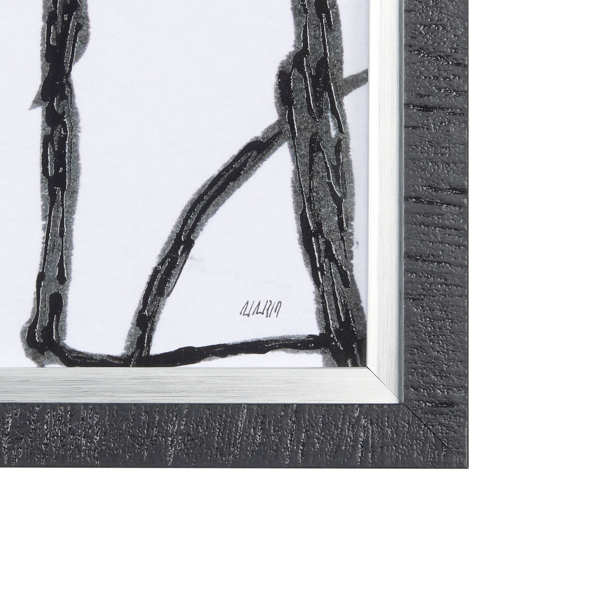 Neutral Shapes I by Mercana Studio a Hand Embellished Textured Framed Art Print Matted under Glass from Mercana - Luna Furniture