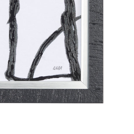 Neutral Shapes I by Mercana Studio a Hand Embellished Textured Framed Art Print Matted under Glass from Mercana - Luna Furniture