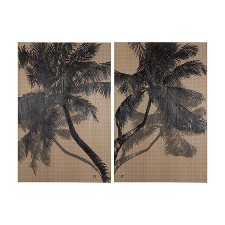 Palm Shadow I by Mercana Studio a Hand Embellished Textured Canvas from Mercana - Luna Furniture