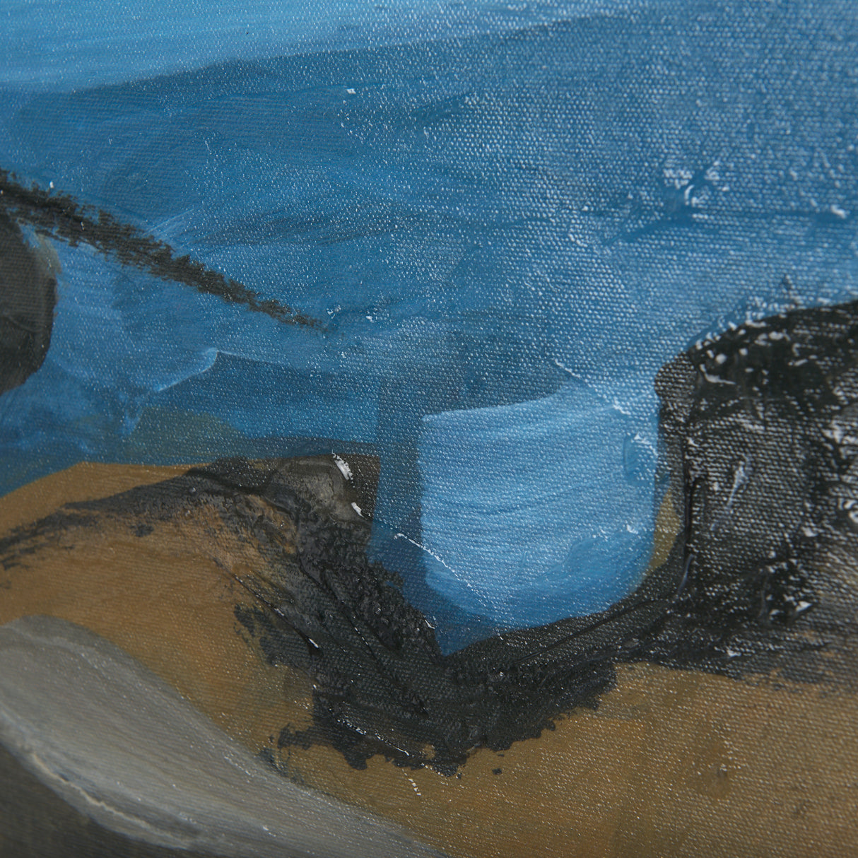 Grey Sky I by Mercana Studio a Hand Embellished Textured Canvas from Mercana - Luna Furniture
