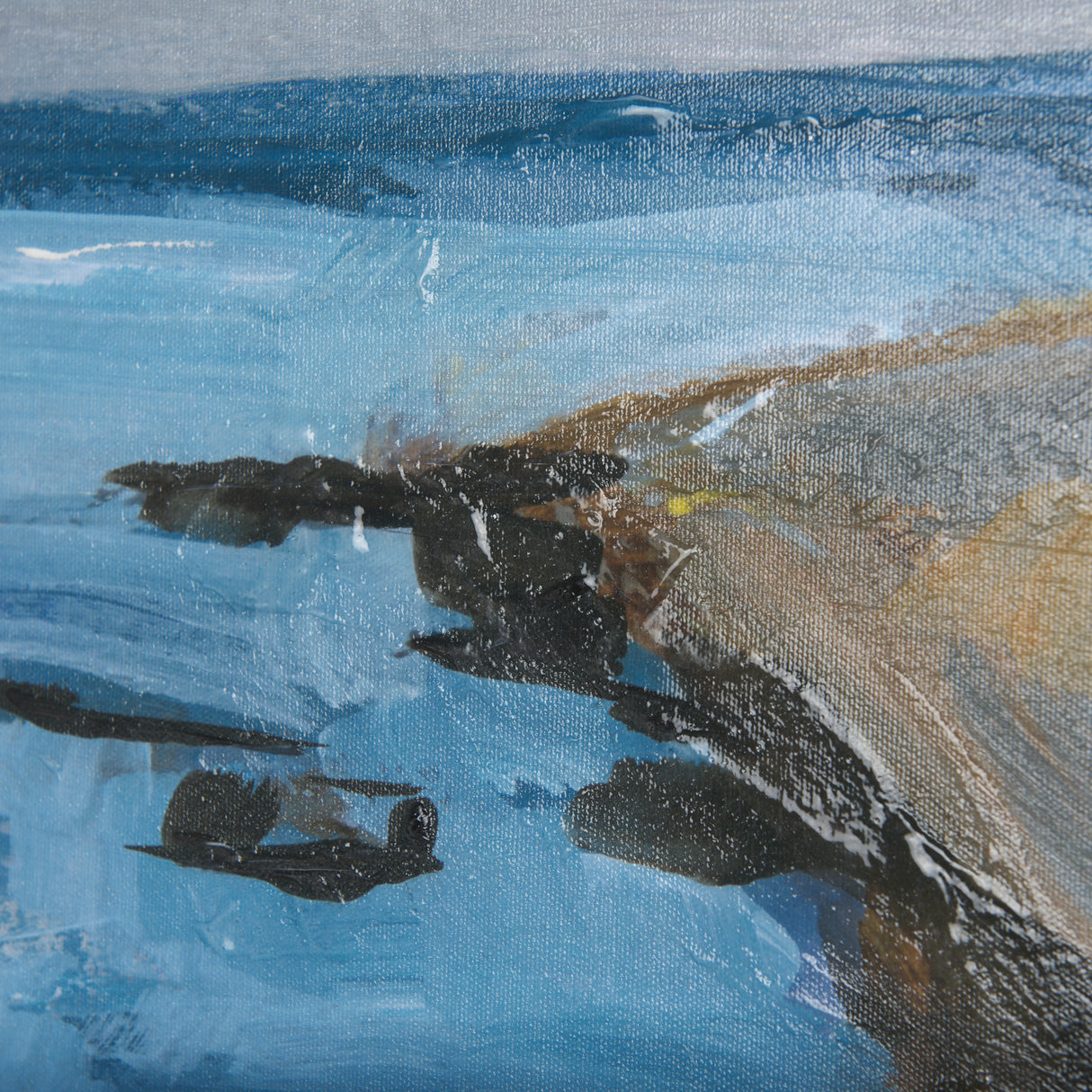 Grey Sky II by Mercana Studio a Hand Embellished Textured Canvas from Mercana - Luna Furniture