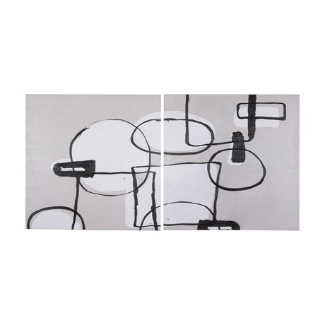 Neutral Shapes I by Mercana Studio a Hand Embellished Textured Canvas from Mercana - Luna Furniture